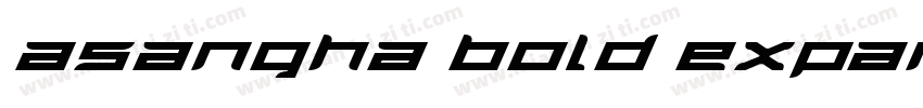 Asangha Bold Expanded Italic字体转换